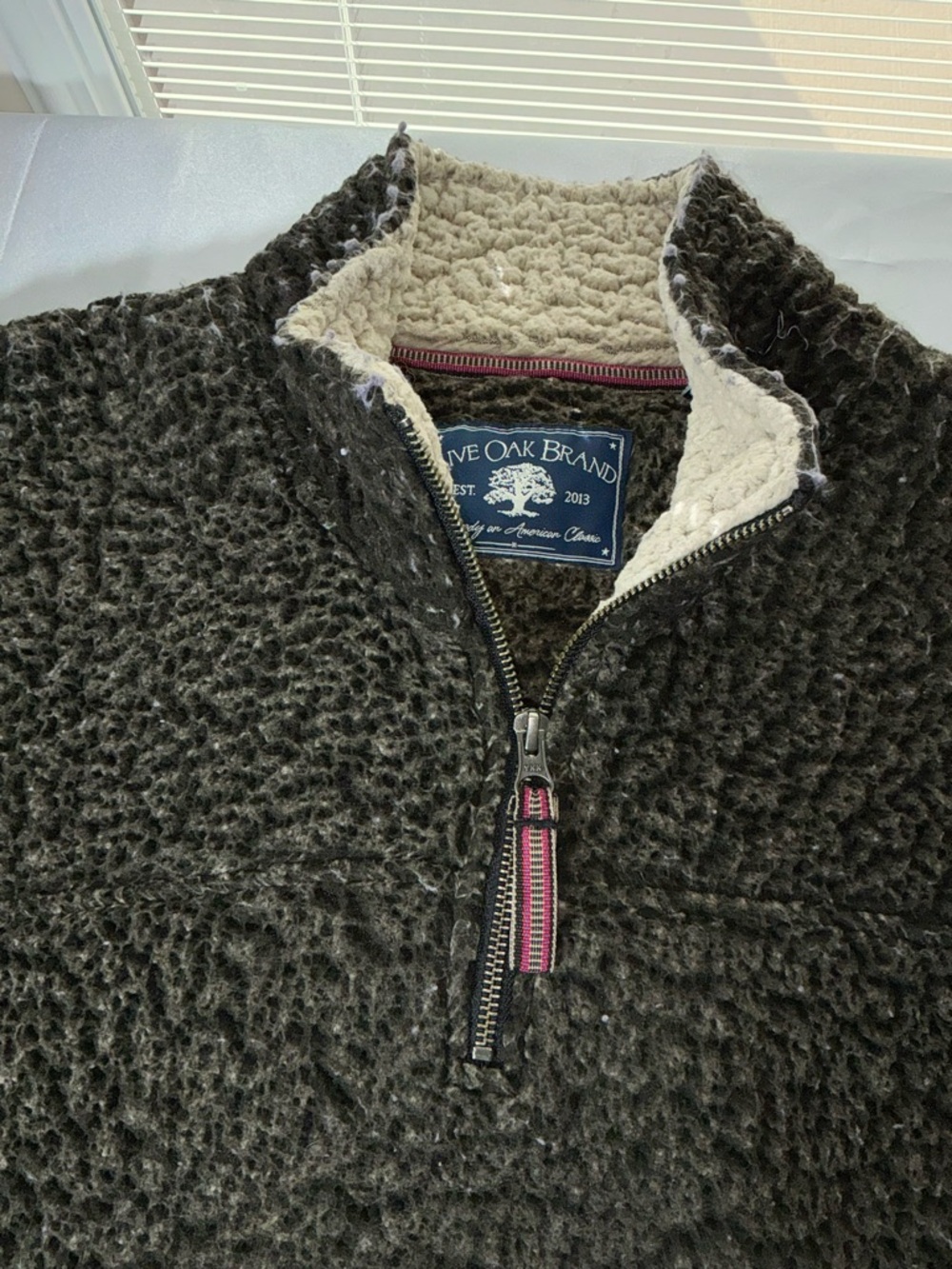 Live Oak Half-Zip Sherpa Pullover Shirt Size XL - Picture 4 of 10